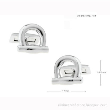 Stainless Steel Plated Metal Copper/Brass Cufflinks For Man's Suit Shirt